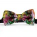 Papion personalizat, crini, flori multicolore